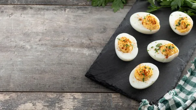Закуска, которая улетает первой — фаршированные яйца с печенью трески