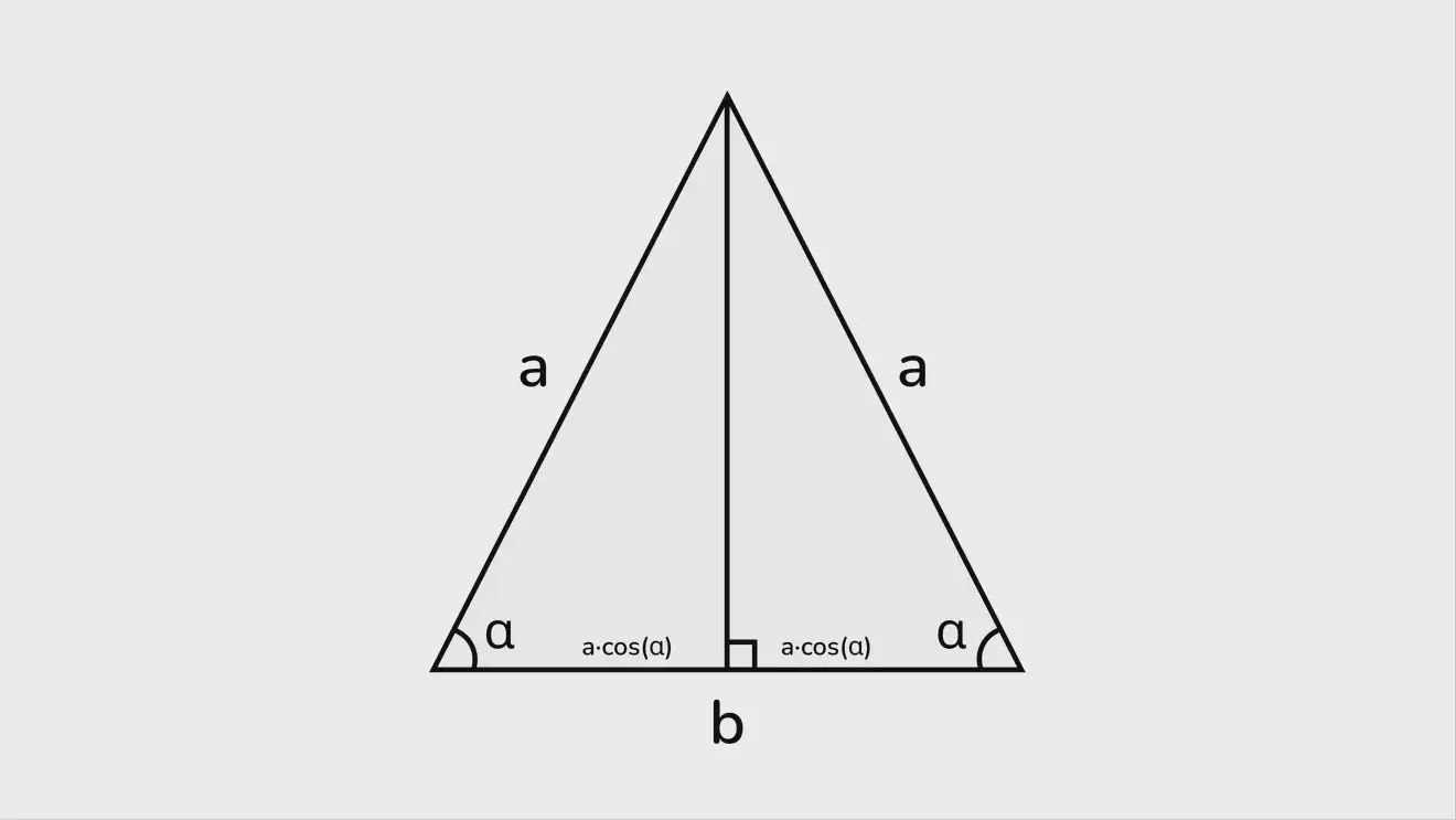 Равнобедренный треугольник с высотой