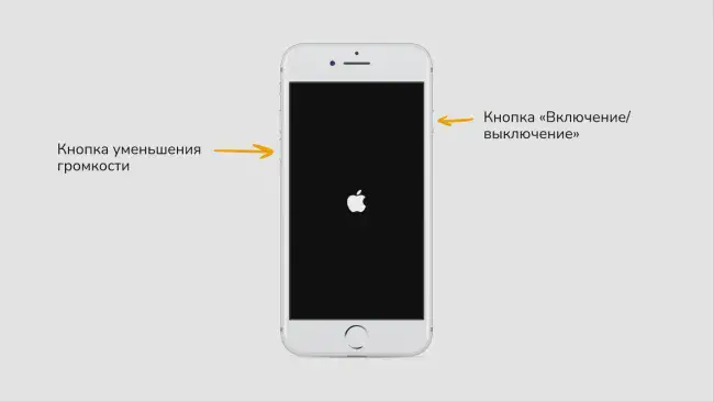 Принудительная перезагрузка iPhone 7, 7 Plus