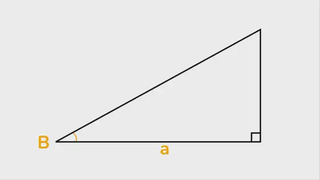 Прямоугольный треугольник, у которого известен один из катетов и прилежащий к нему острый угол