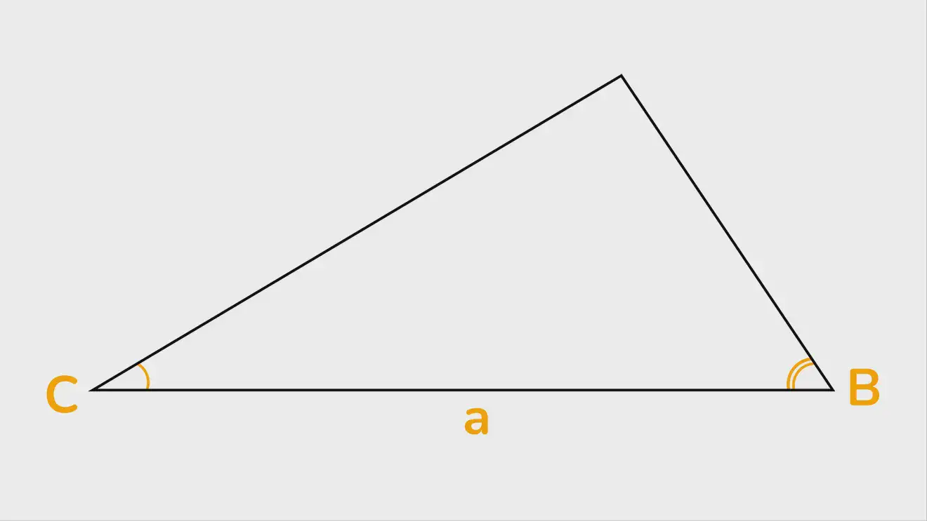 Треугольник, у которого известна одна сторона и прилежащие к ней два угла