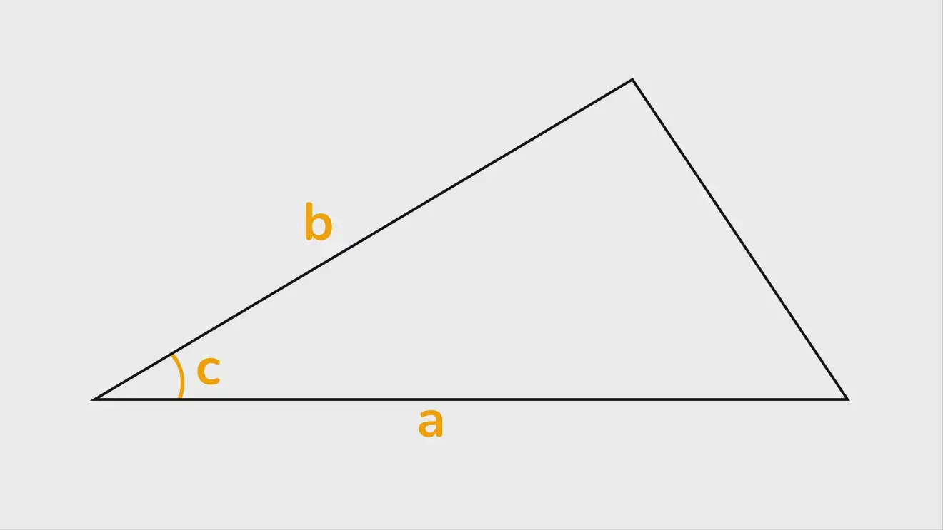 Треугольник, у которого известны 2 стороны и угол между ними